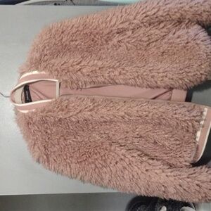 ZARA Teddy fur jacket Pink size large Barbiecore